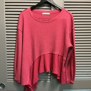 Free People-‎ Vada Thermal Top Oversized xs